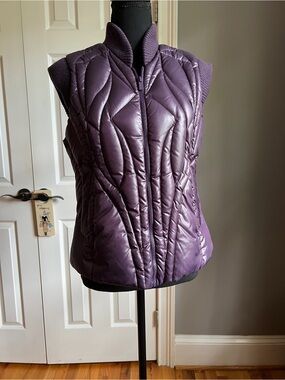 PURPLE FOR FALL!!!  BCBG Quilted Purple Puffer Vest